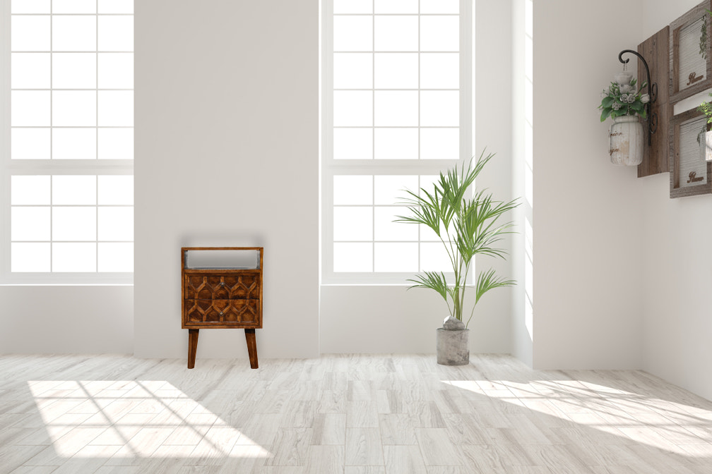 Amouri Bedside Table | Chestnut Solid Mango Wood