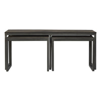 Set of 3 Iron Base Tables Accent Piece