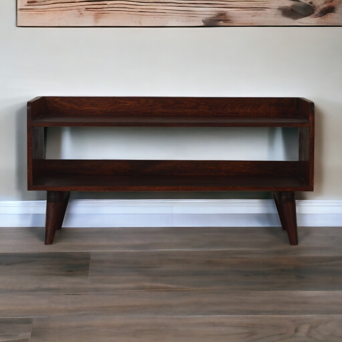 Cherry Nordic Storage Bench | Hidden Storage