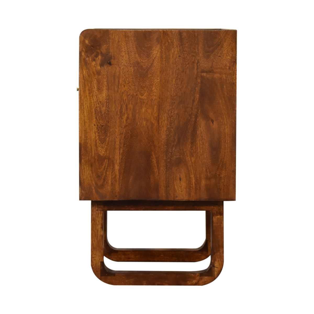 U-Chestnut Sunrise Open Bedside Table | Open Shelf