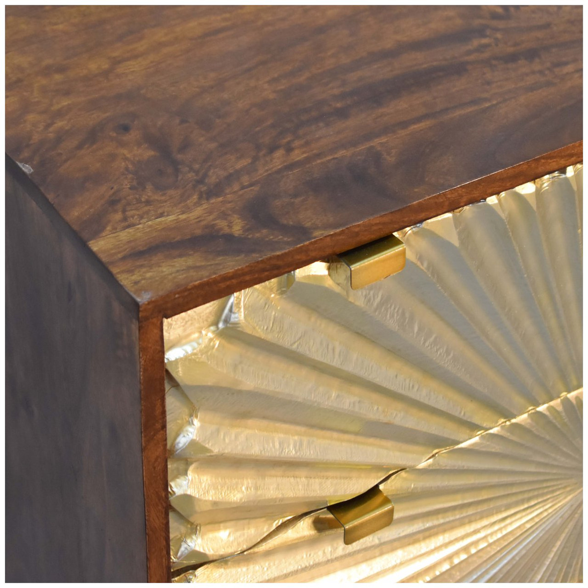 Manila Gold Tapered Chest of Drawers | Chestnut Mango Wood
