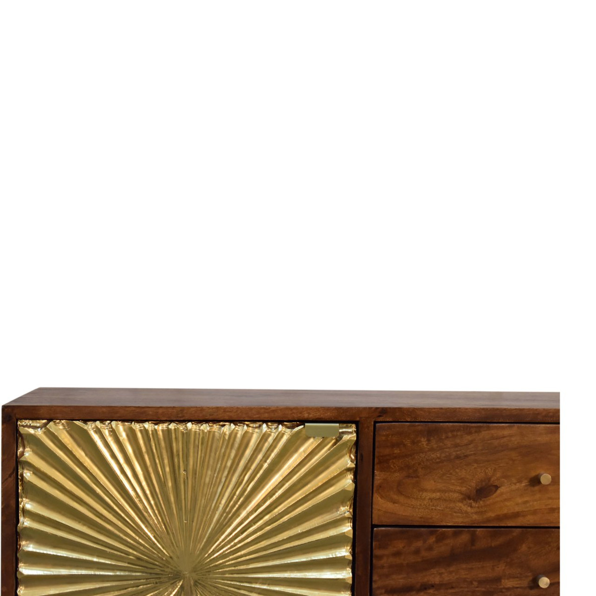 Manila Gold Tapered Sideboard Chest of Drawers | Chestnut Mango Wood