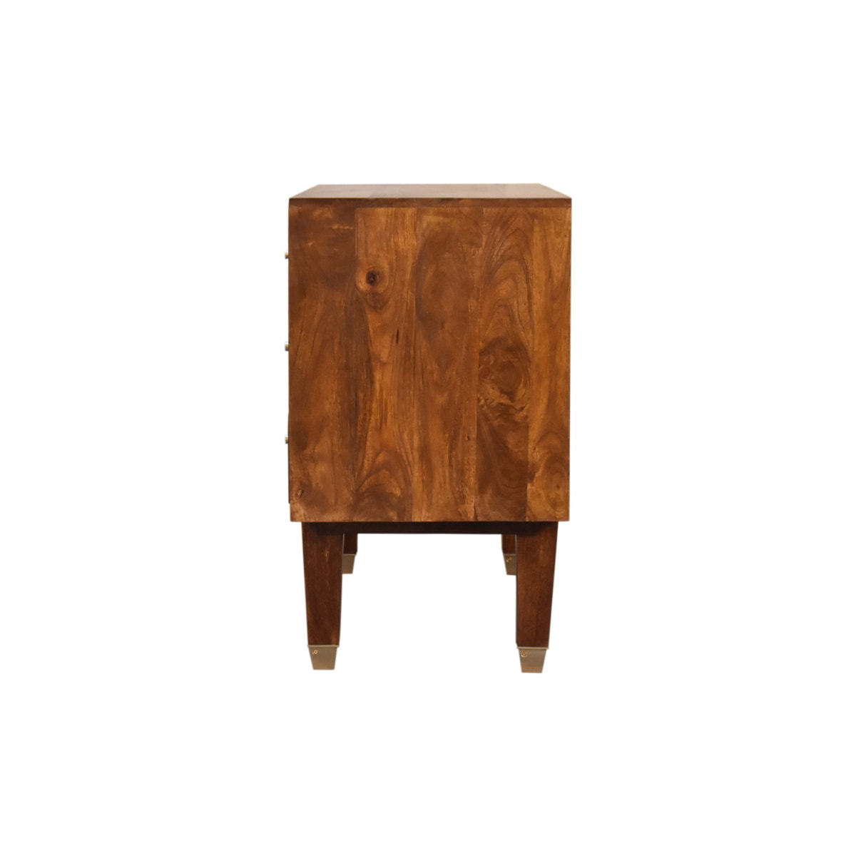 Manila Gold Tapered Sideboard Chest of Drawers | Chestnut Mango Wood