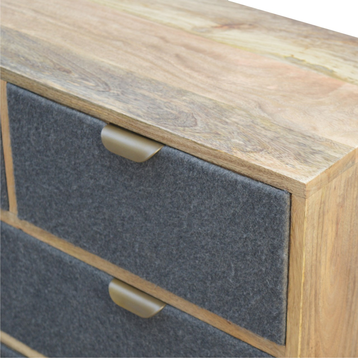 Grey Tweed Chest of Drawers