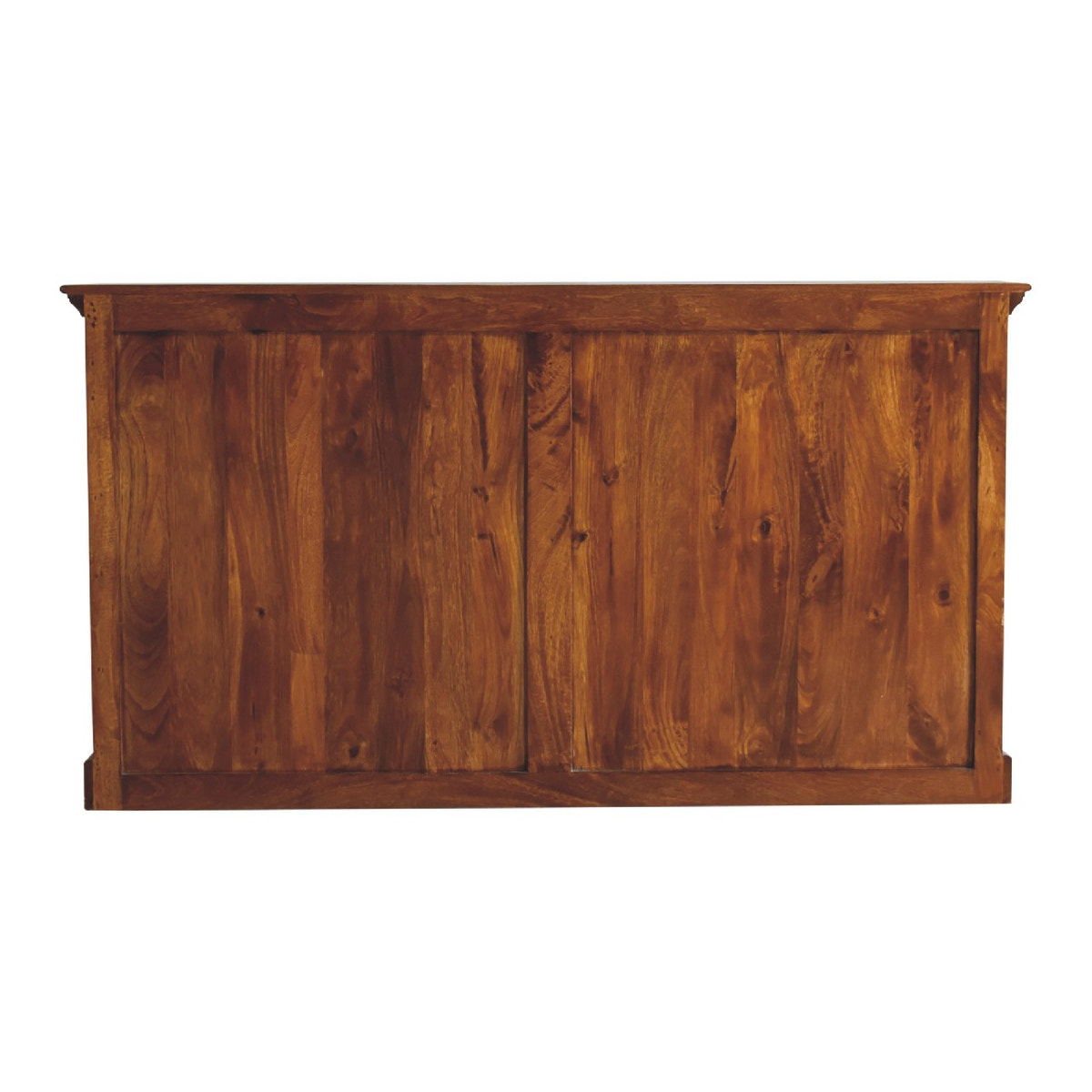 Large Glazed Sideboard Chest of Drawers | Chestnut Solid Mango Wood