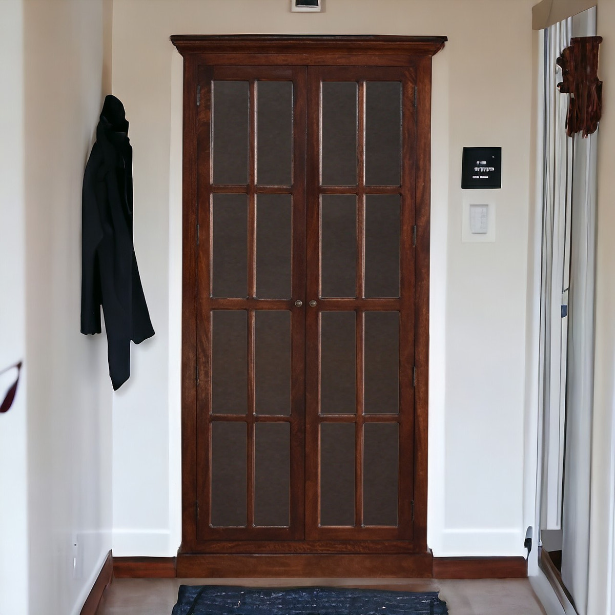 Tall Cherry Glazed Cabinet