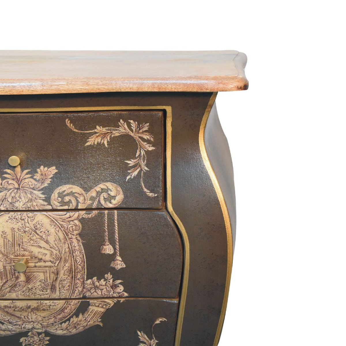 Coroner Bedside Table | Hand-Painted Solid Mango Wood