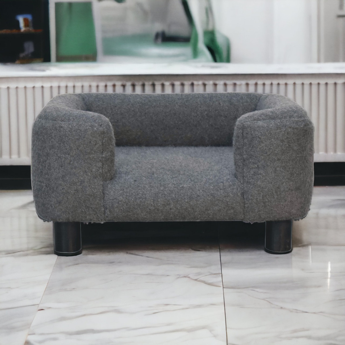 Mini Battleship Tweed Pet Sofa Bed