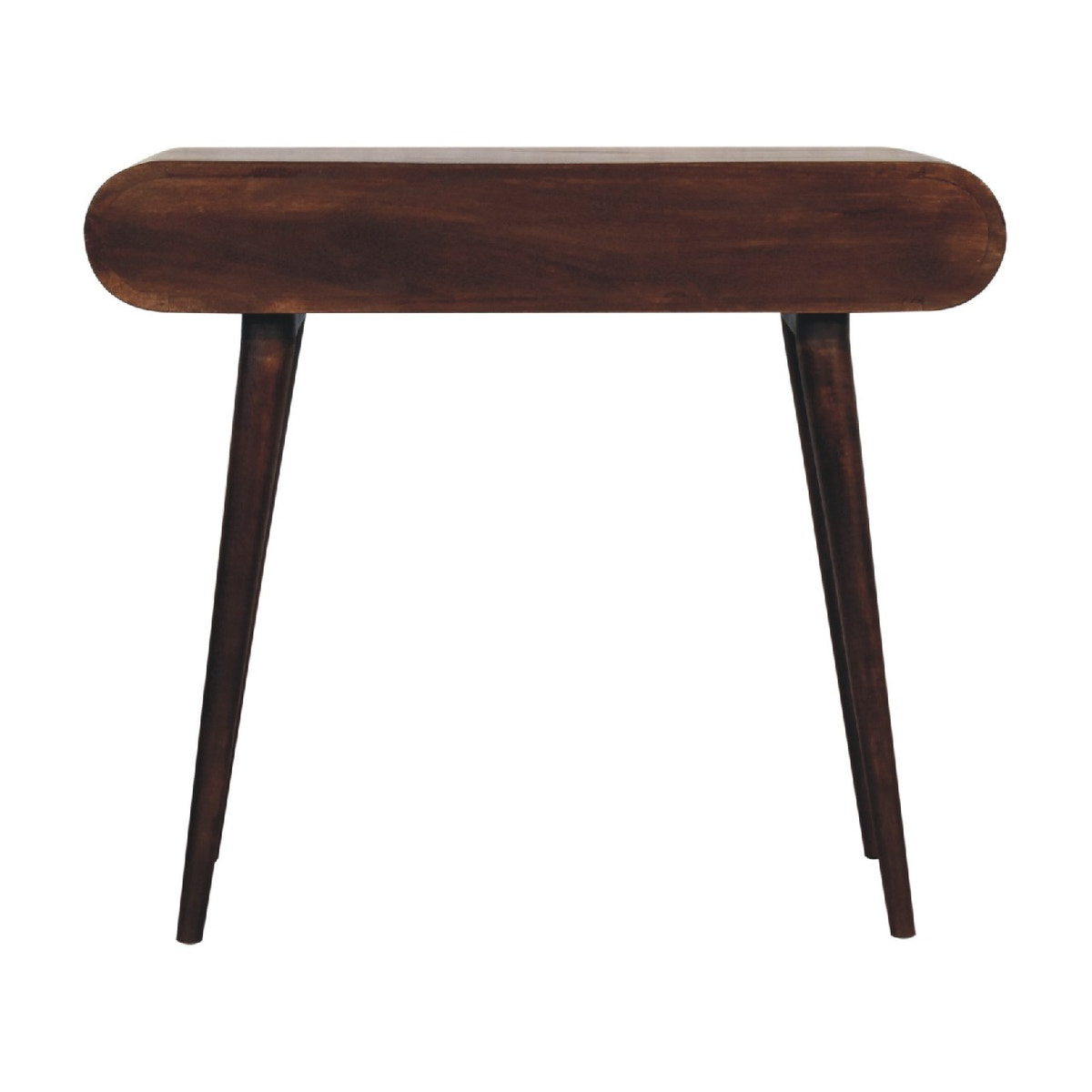 Walnut Curved Edge Console Table