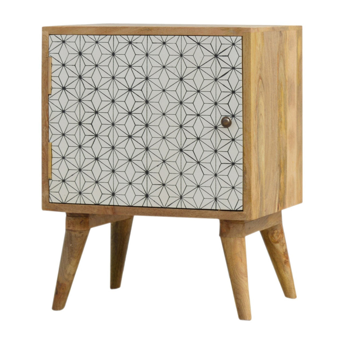 Prima Door Bedside Table | Oak-Ish Mango Wood
