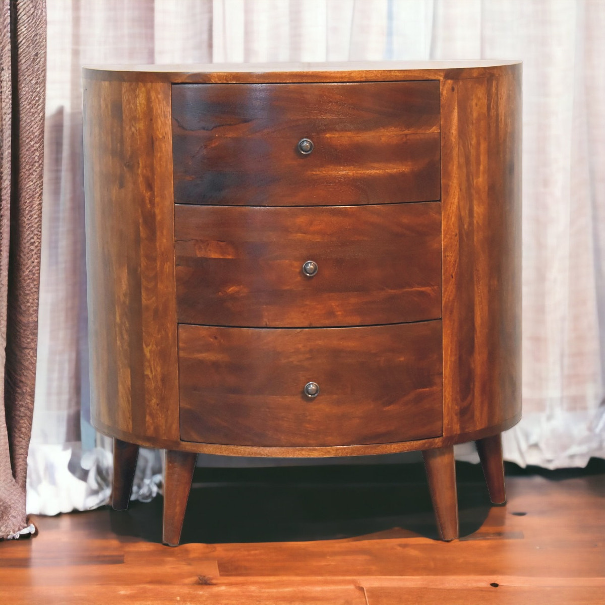 Odyssey Chest of Drawers | Chestnut Solid Mango Wood