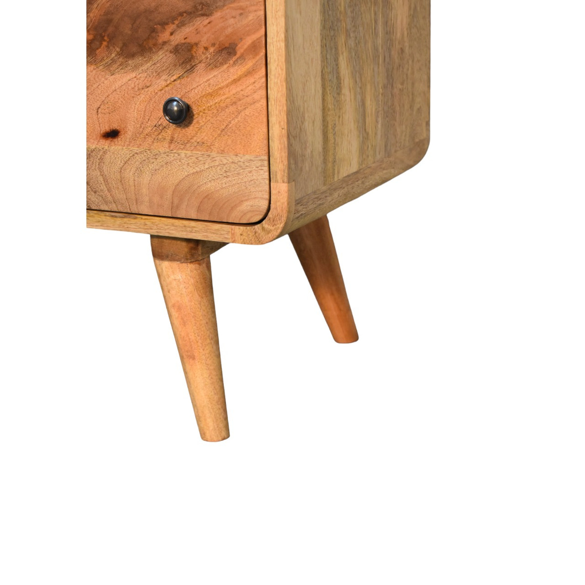 Large Curved Oak-ish Chest of Drawers