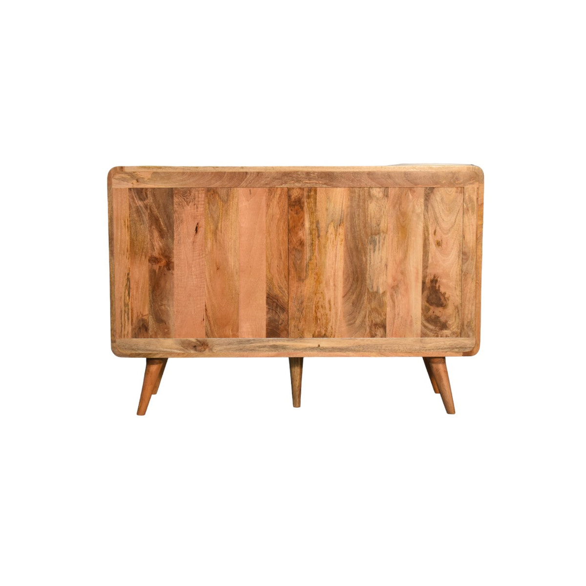 Large Curved Oak-ish Chest of Drawers