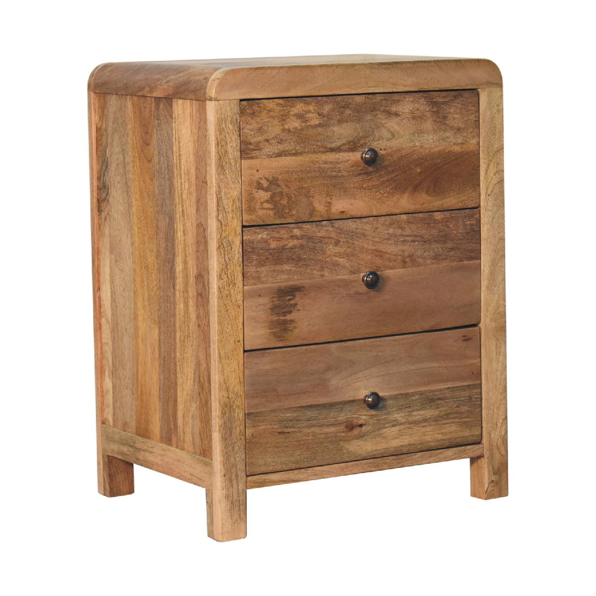 Aspen Oak-ish 3-Drawer Bedside Table