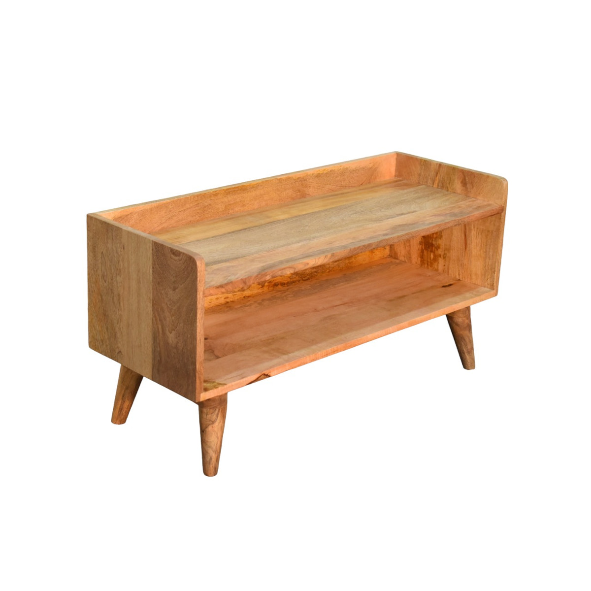 Oak-ish Nordic Storage Bench | Hidden Storage