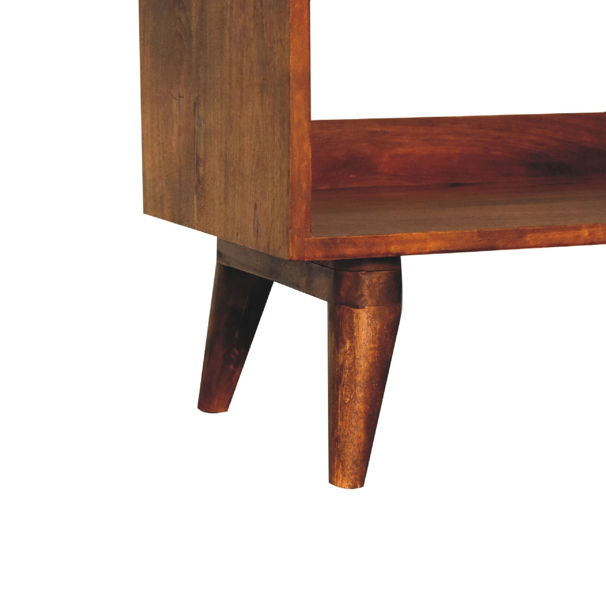 Boucle Nordic Storage Bench | Chestnut Hidden Storage