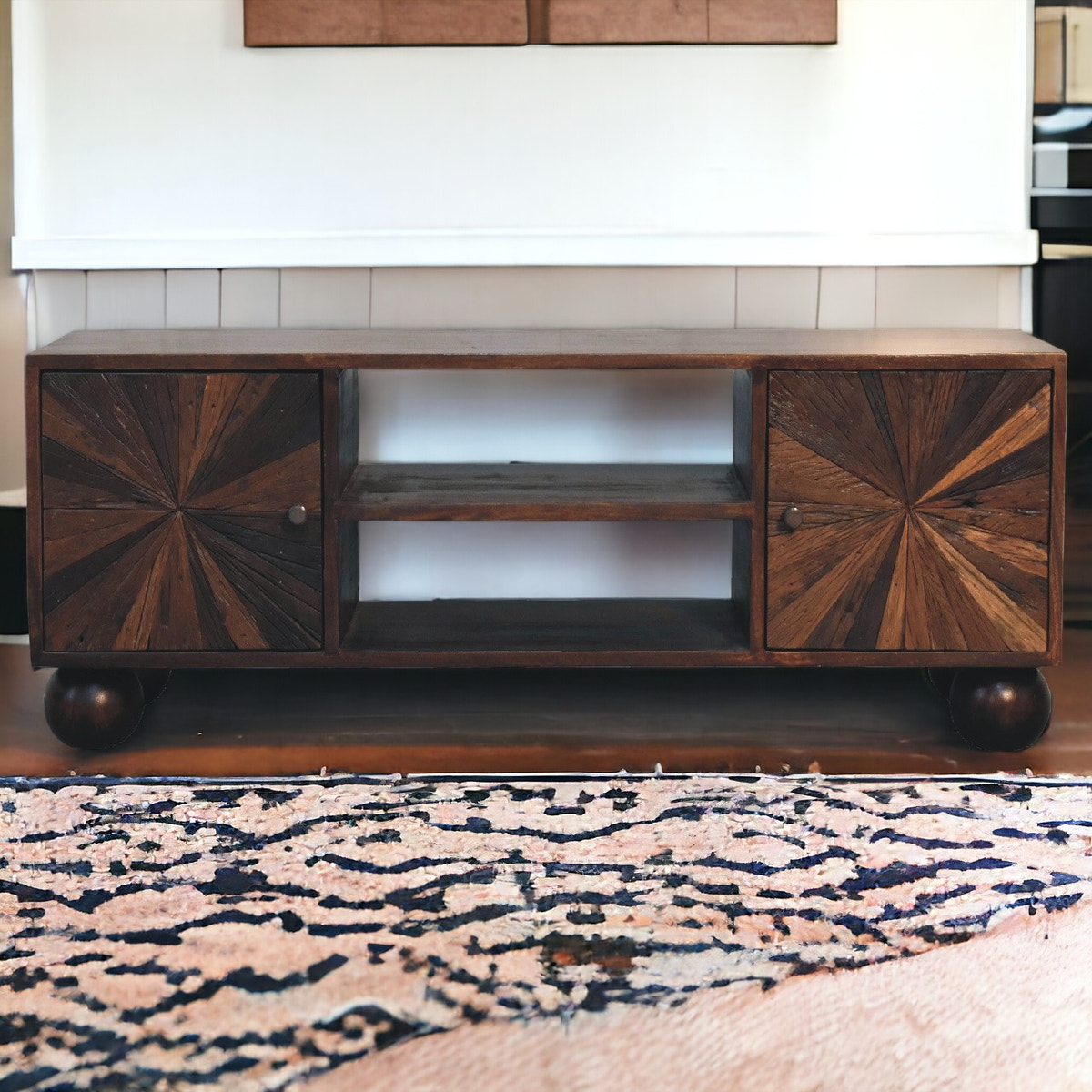 Sunrise Ball Walnut TV Unit