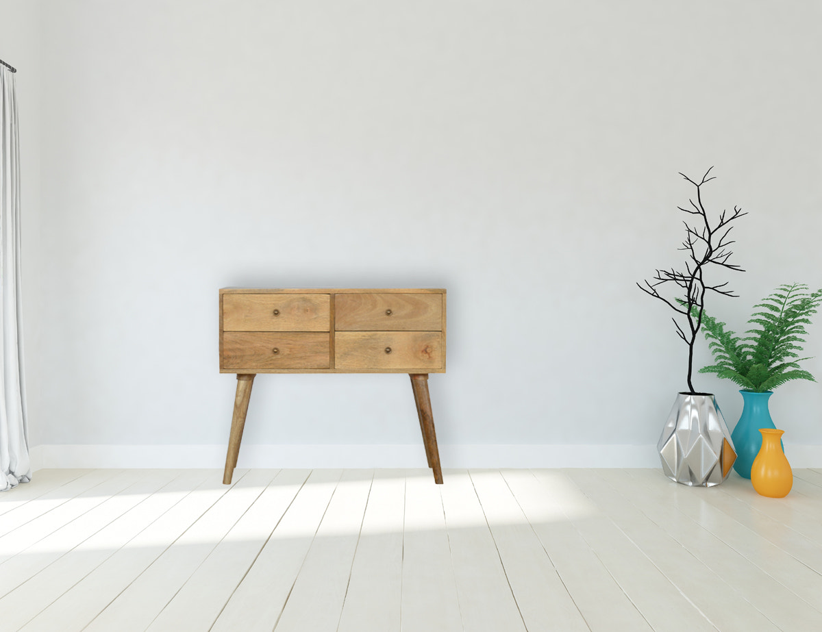 Nordic 4 Drawer Console
