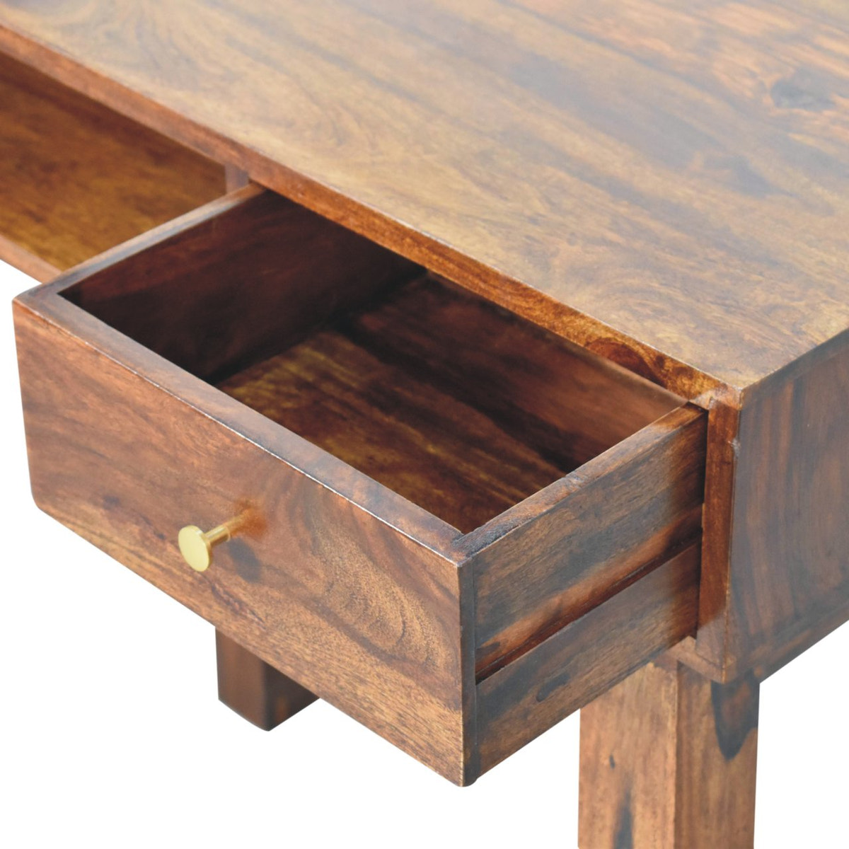 Tula Writing Desk | Chestnut Solid Mango Wood