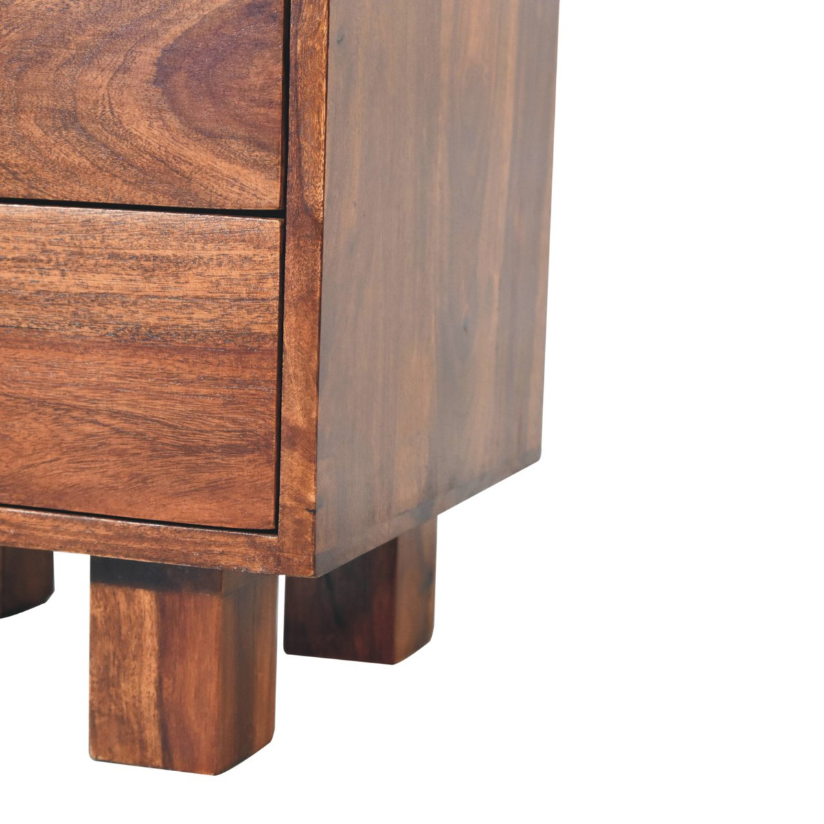 Tula Bedside Table | Chestnut Solid Mango Wood