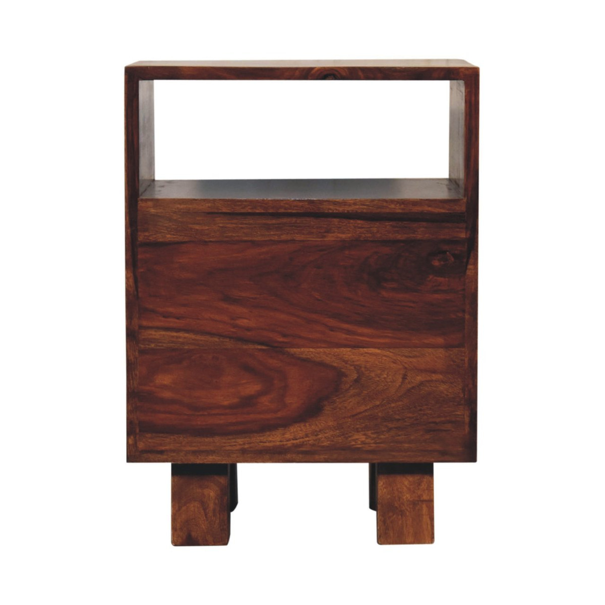 Tula Bedside Table | Chestnut Solid Mango Wood