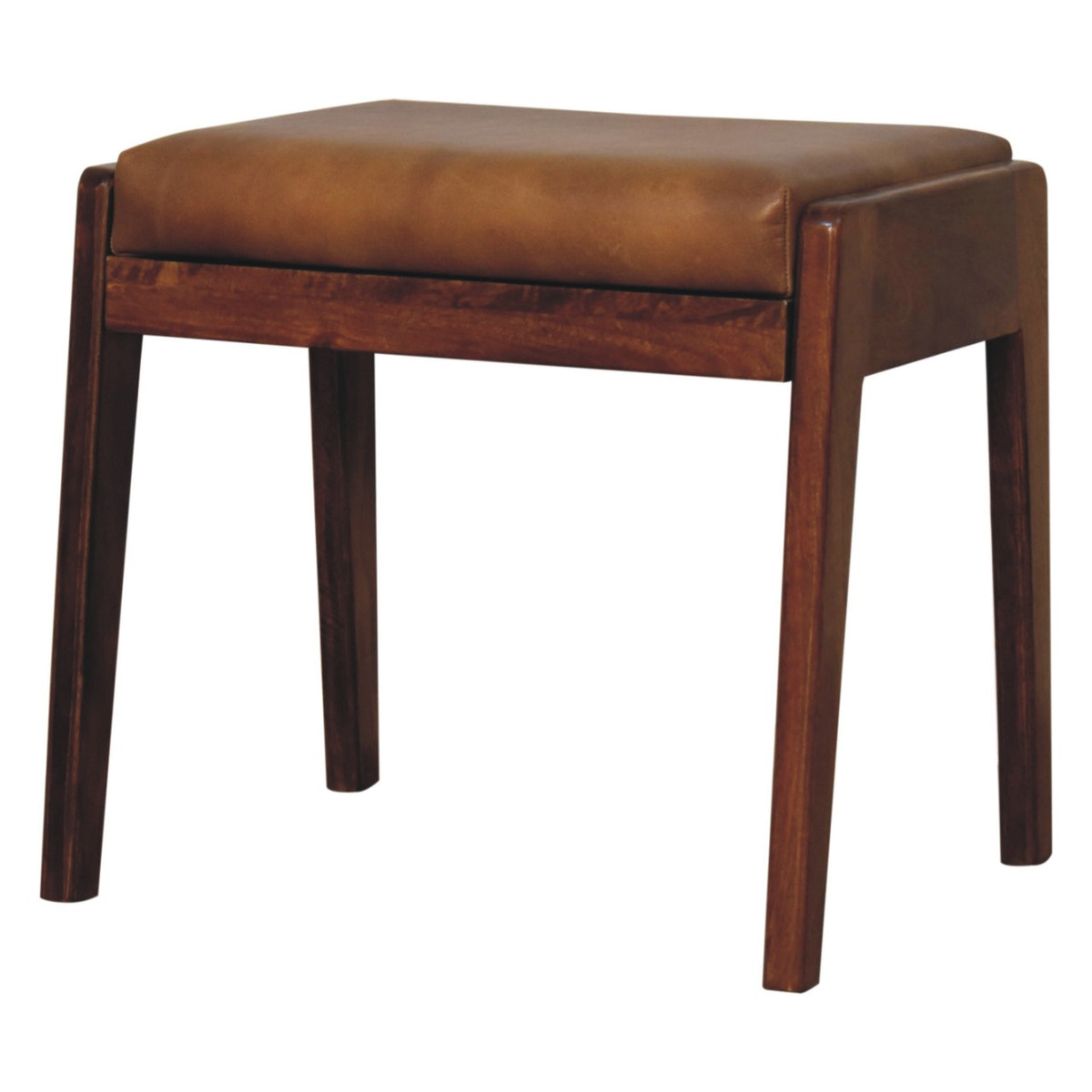 Buffalo Hallway Footstool | Chestnut Solid Mango Wood