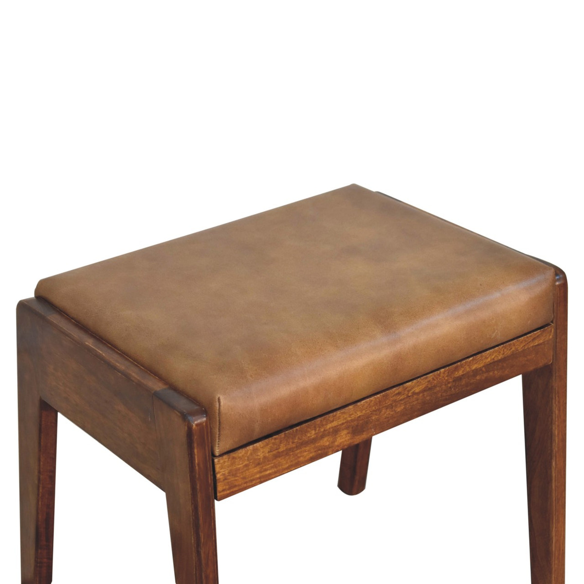 Buffalo Hallway Footstool | Chestnut Solid Mango Wood