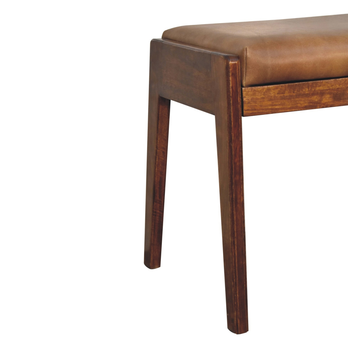 Buffalo Hallway Footstool | Chestnut Solid Mango Wood