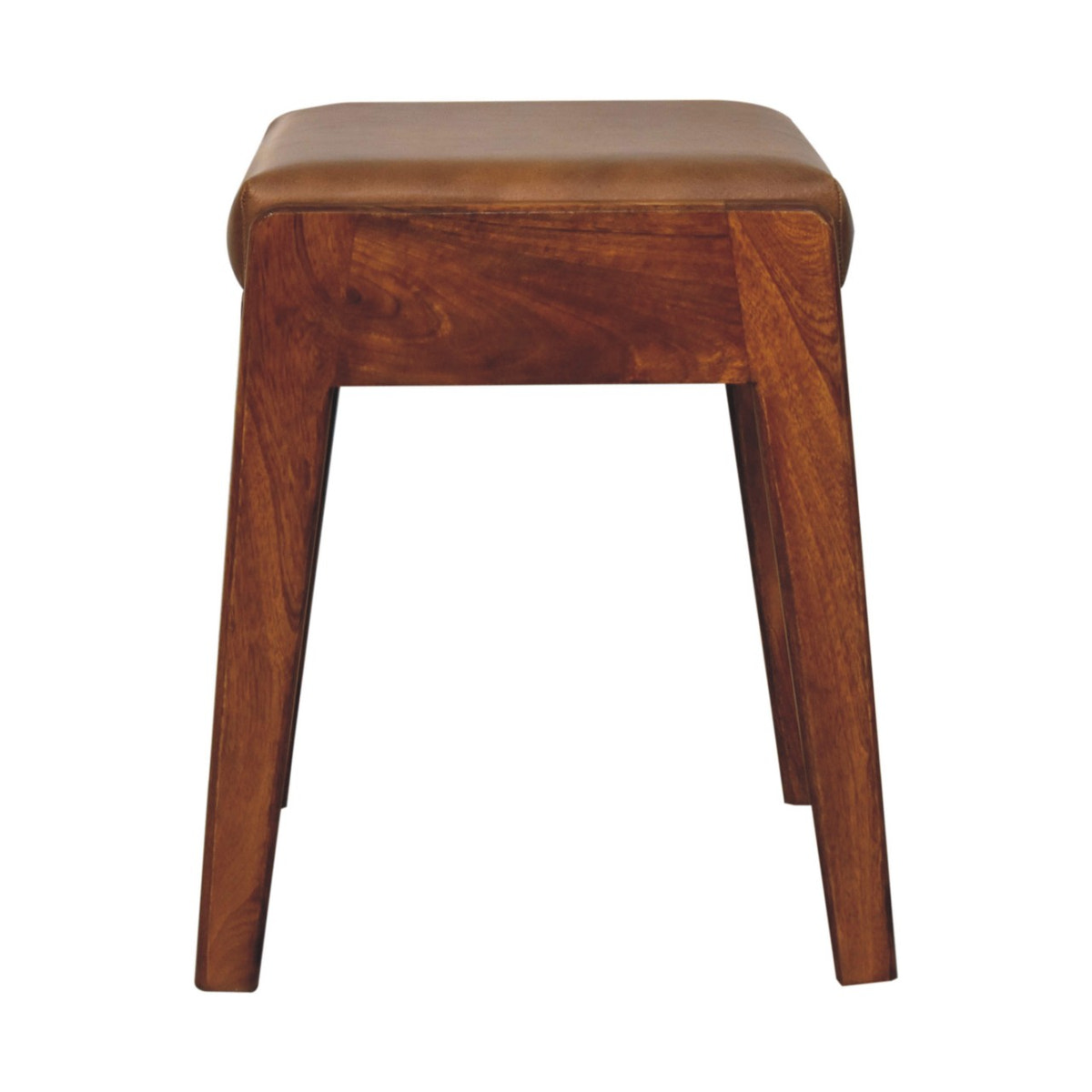 Buffalo Hallway Footstool | Chestnut Solid Mango Wood