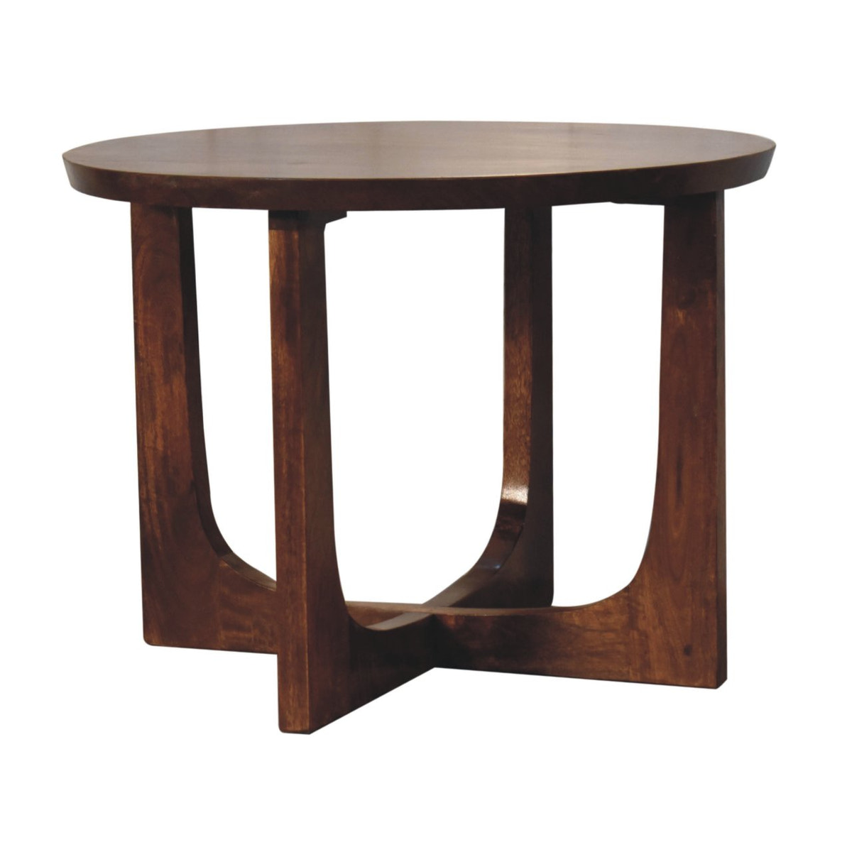 Lulu Side Table Accent Piece | Chestnut Solid Mango Wood
