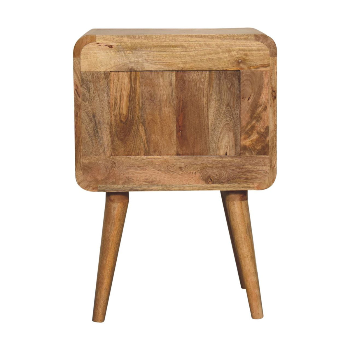 T-bar Ridged Bedside Table | Oak Mango Wood