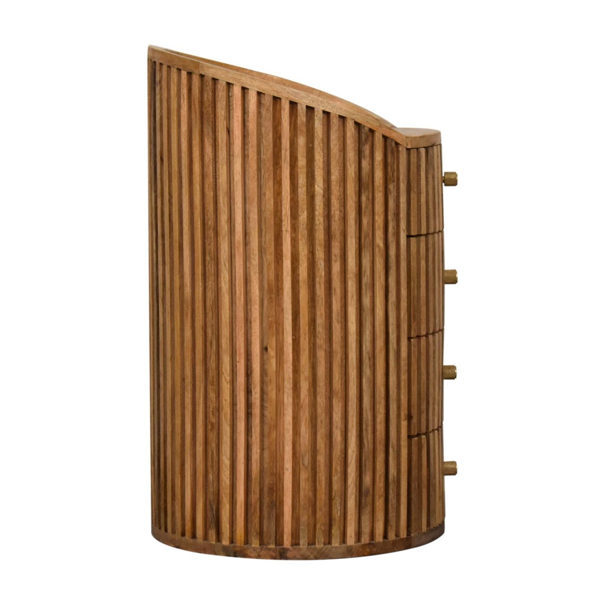 Soba Bedside Table | Oak Solid Mango Wood Hand-Carved