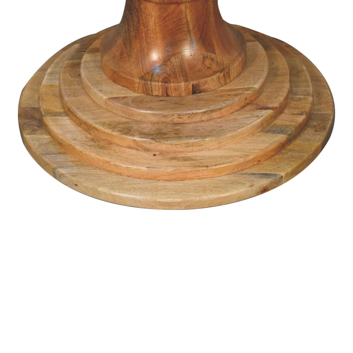 Round Turned Dining Table | Oak Solid Mango Wood