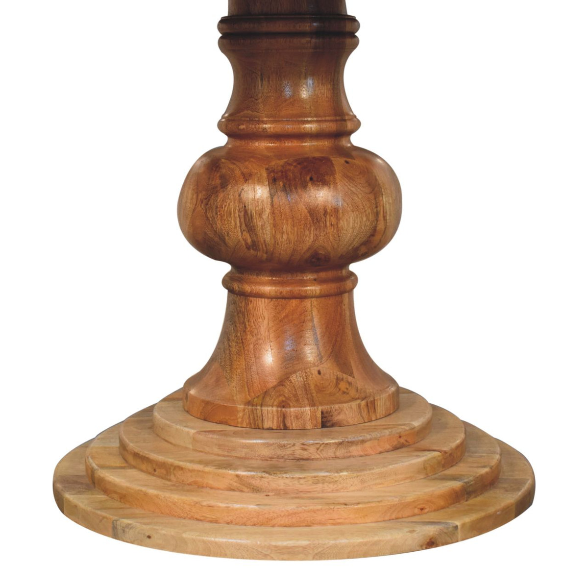 Round Turned Dining Table | Oak Solid Mango Wood