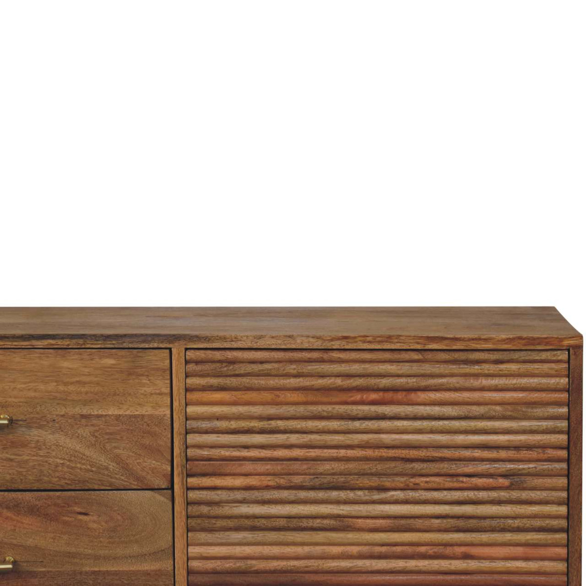 Soba T-Bar Large Nordic Chest of Drawers | Oak Solid Mango Wood