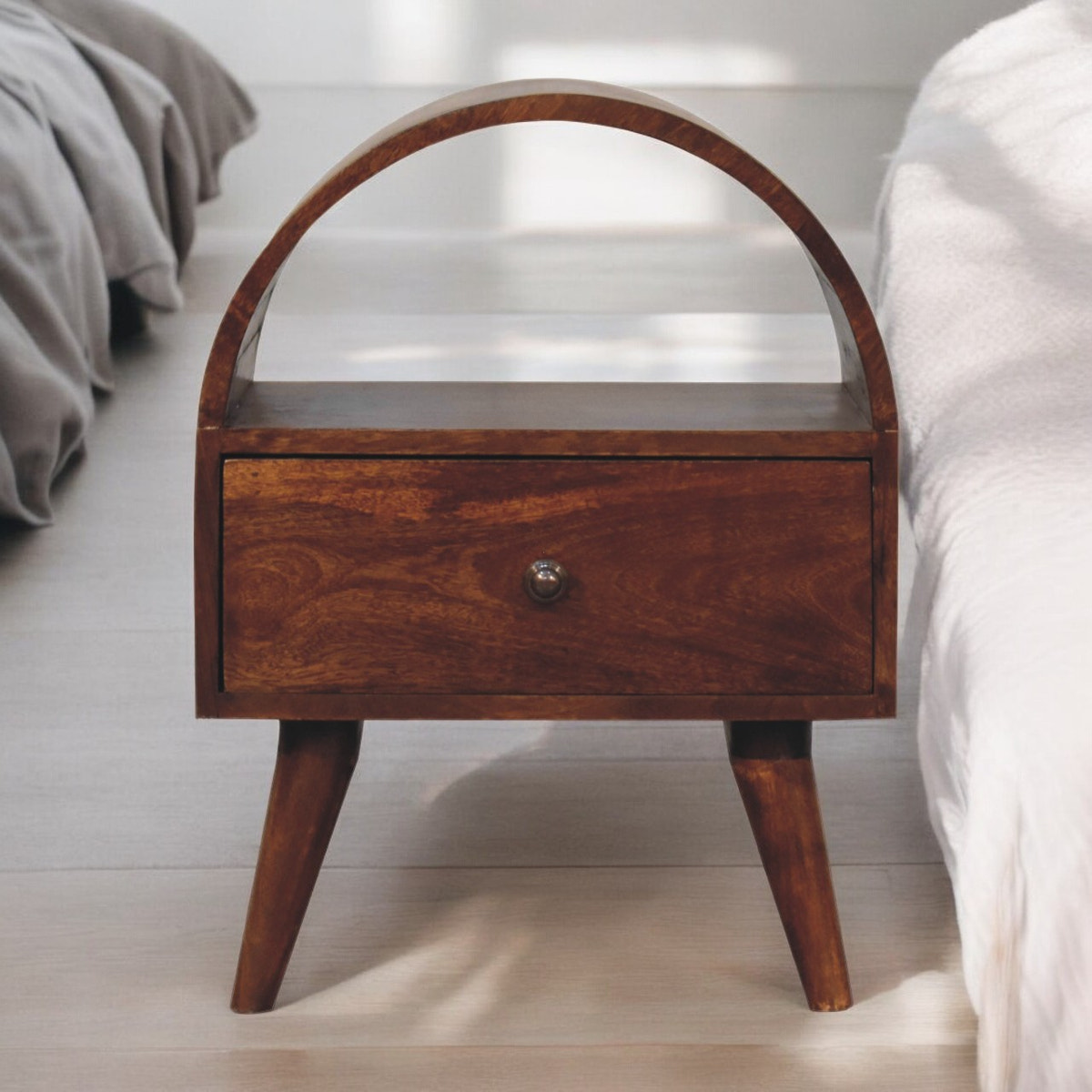 Chestnut Dome Bedside Table