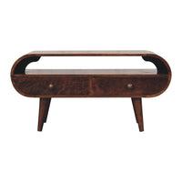 California Walnut Circular TV Stand TV Media Unit