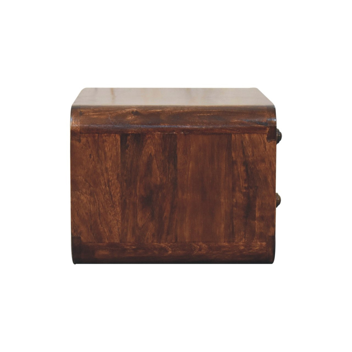 Curved California Walnut Wall Mounted Bedside Table | Wall-Mounted