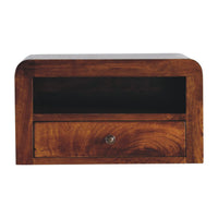 Chunky Chestnut 1 Drawer Wall Mounted Nightstand