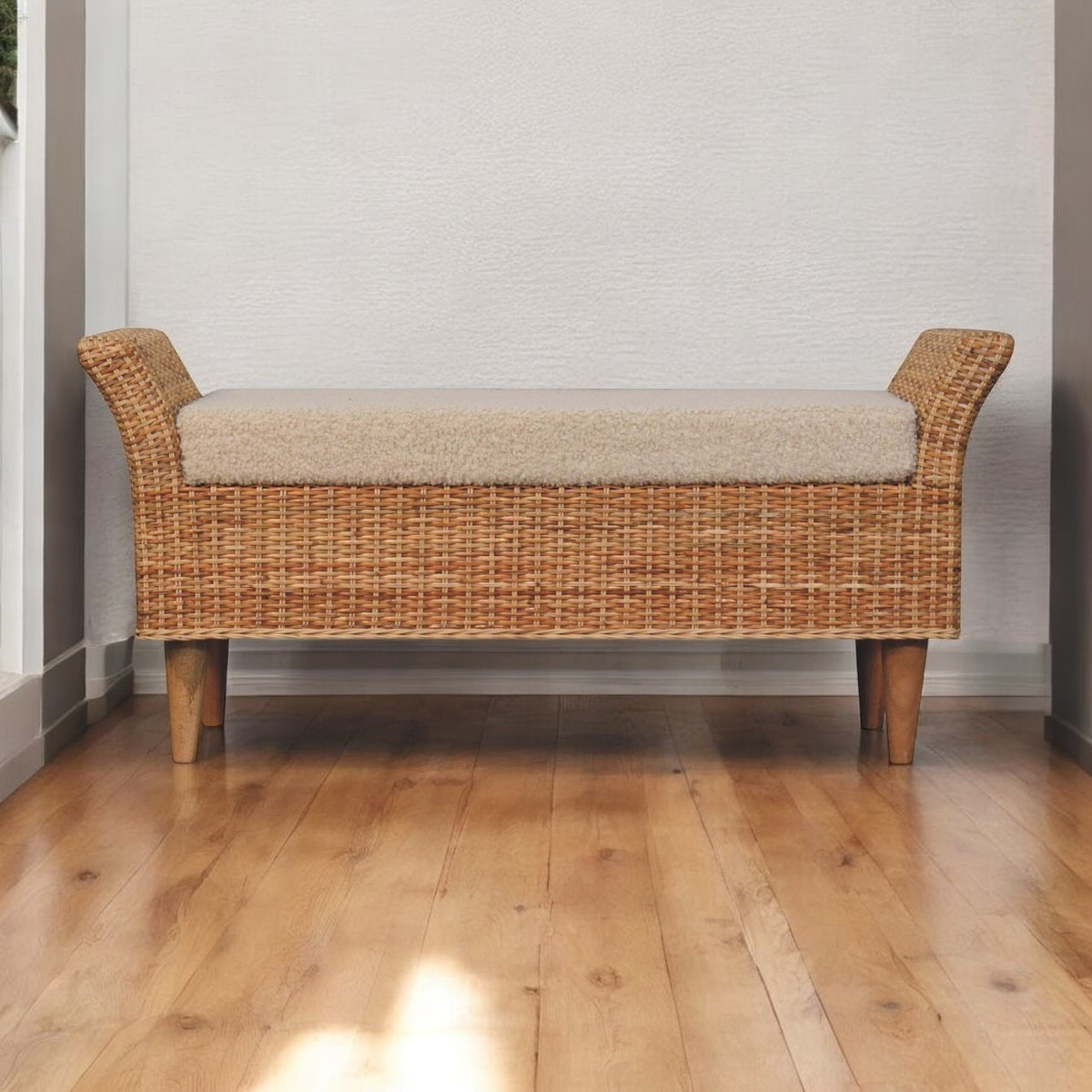 Riviera Woven Bench | Boucle