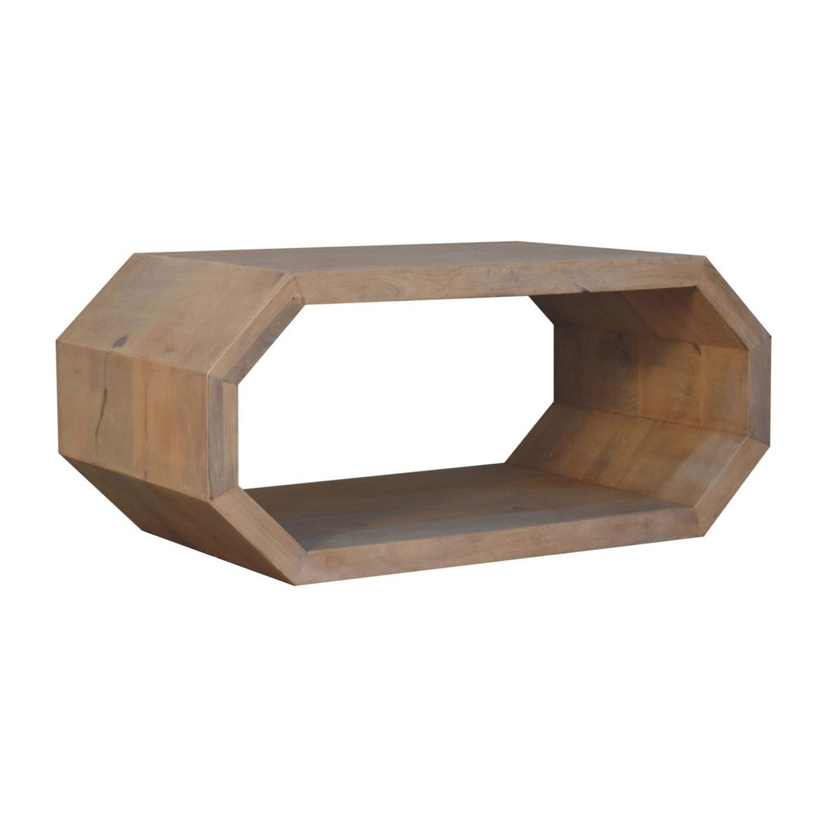 Hexagonal Coffee Table | Marble Solid Mango Wood