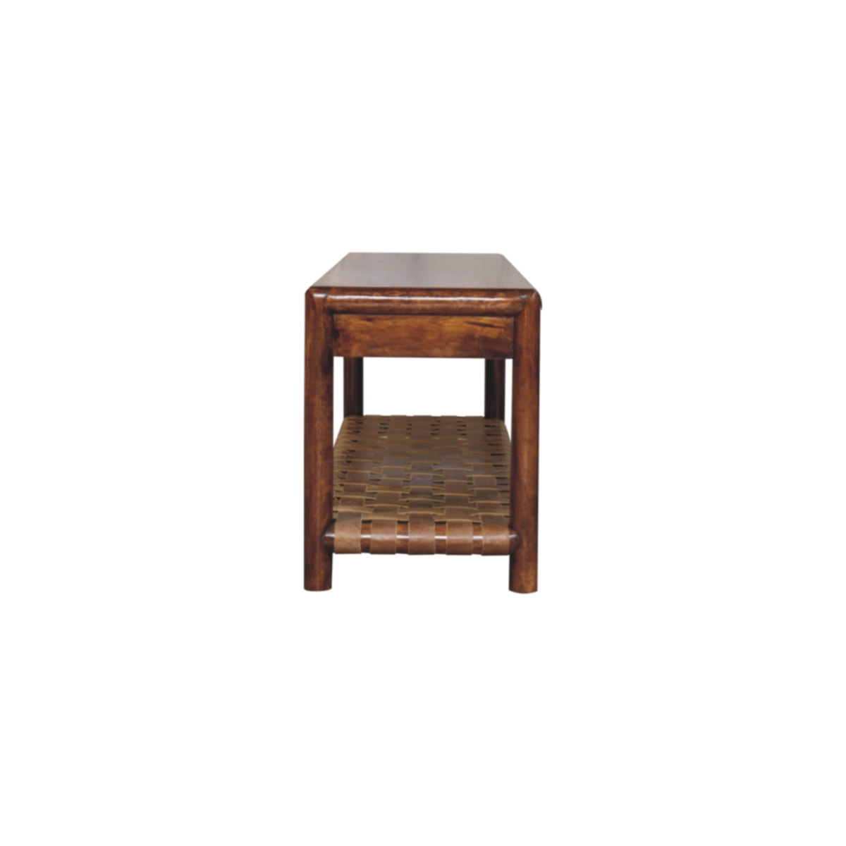 Regency Woven Bench | Chestnut Solid Mango Wood