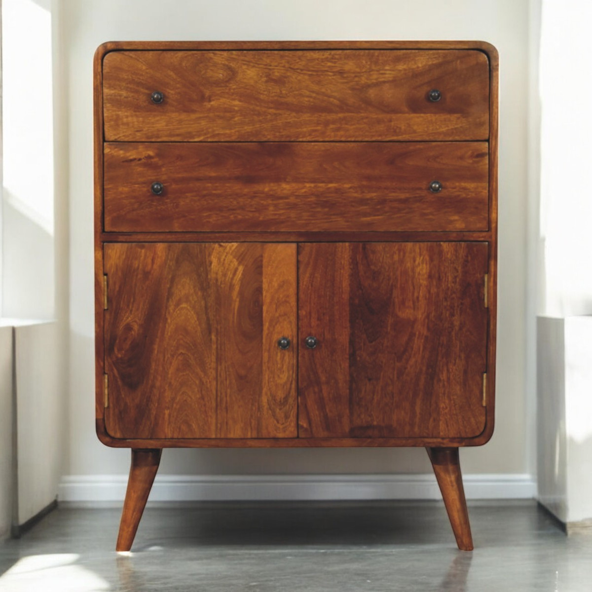 Curved Nordic Charm Cabinet