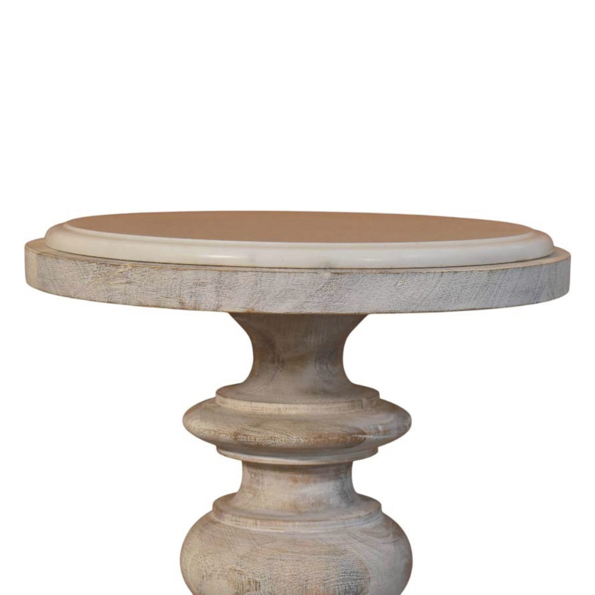 The Bellis Marble Accent Table Accent Piece | Hand-Carved