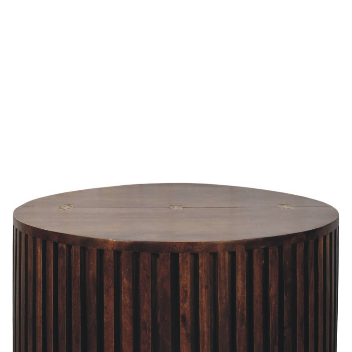 Orion Slatted Coffee Table | California Walnut Solid Mango Wood Fluted