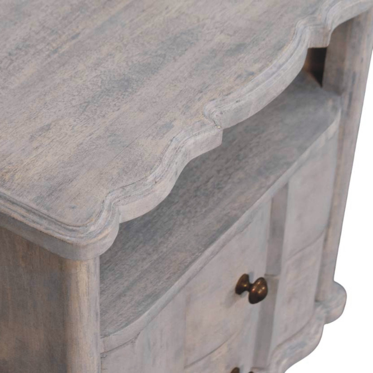 Lume Washed Open-Shelf Bedside