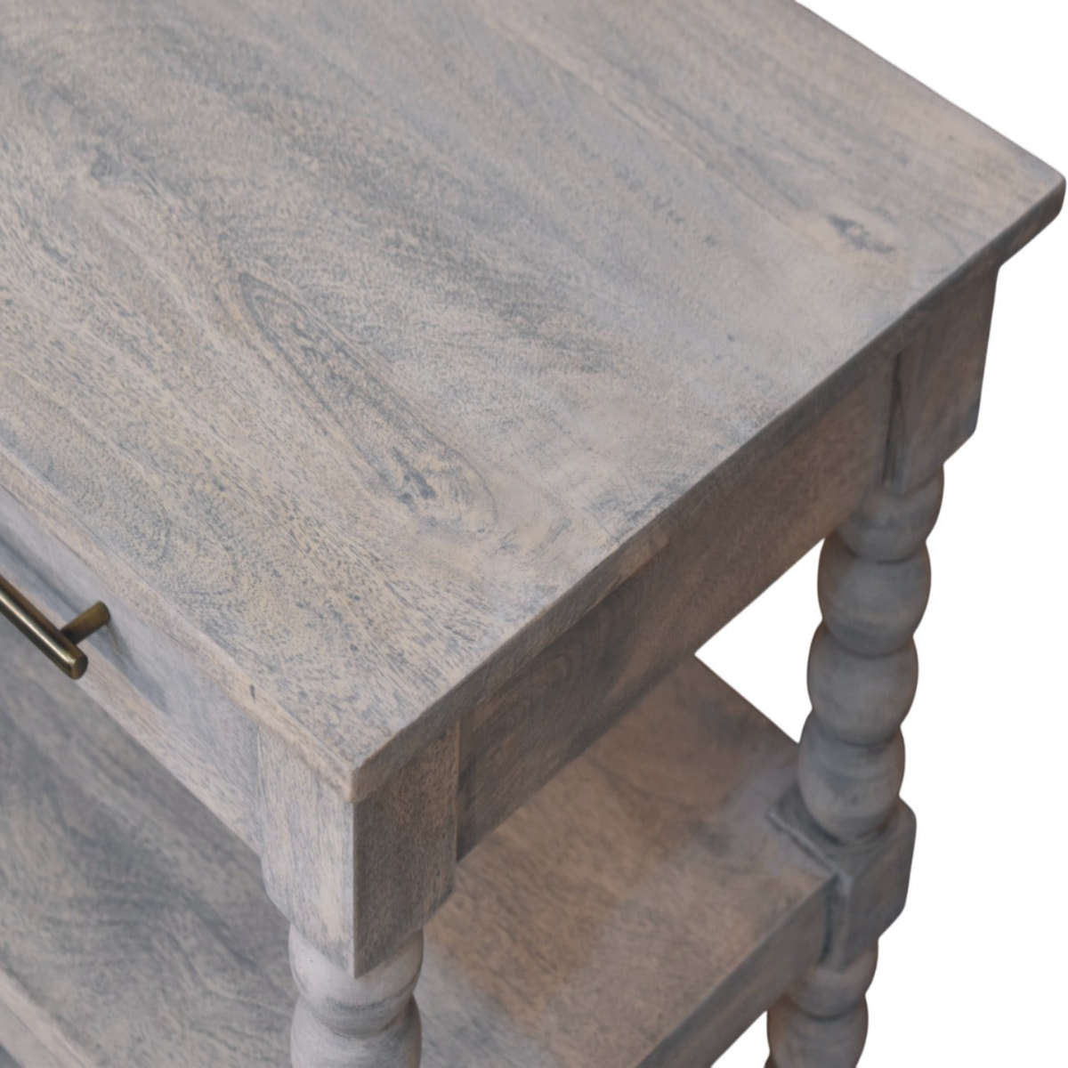 Spindle Acid Wash Side Table