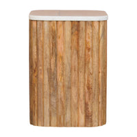 Oakish Marble Side Table Accent Piece
