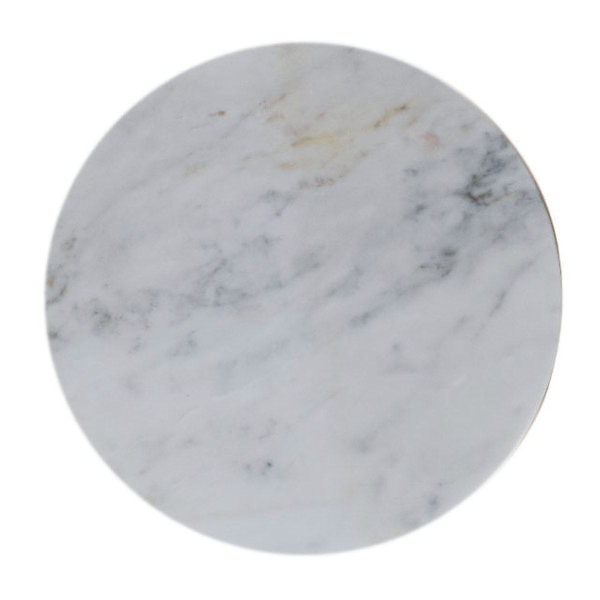 Marble Top Bulla Side Table Accent Piece | Marble-Effect Solid Mango Wood