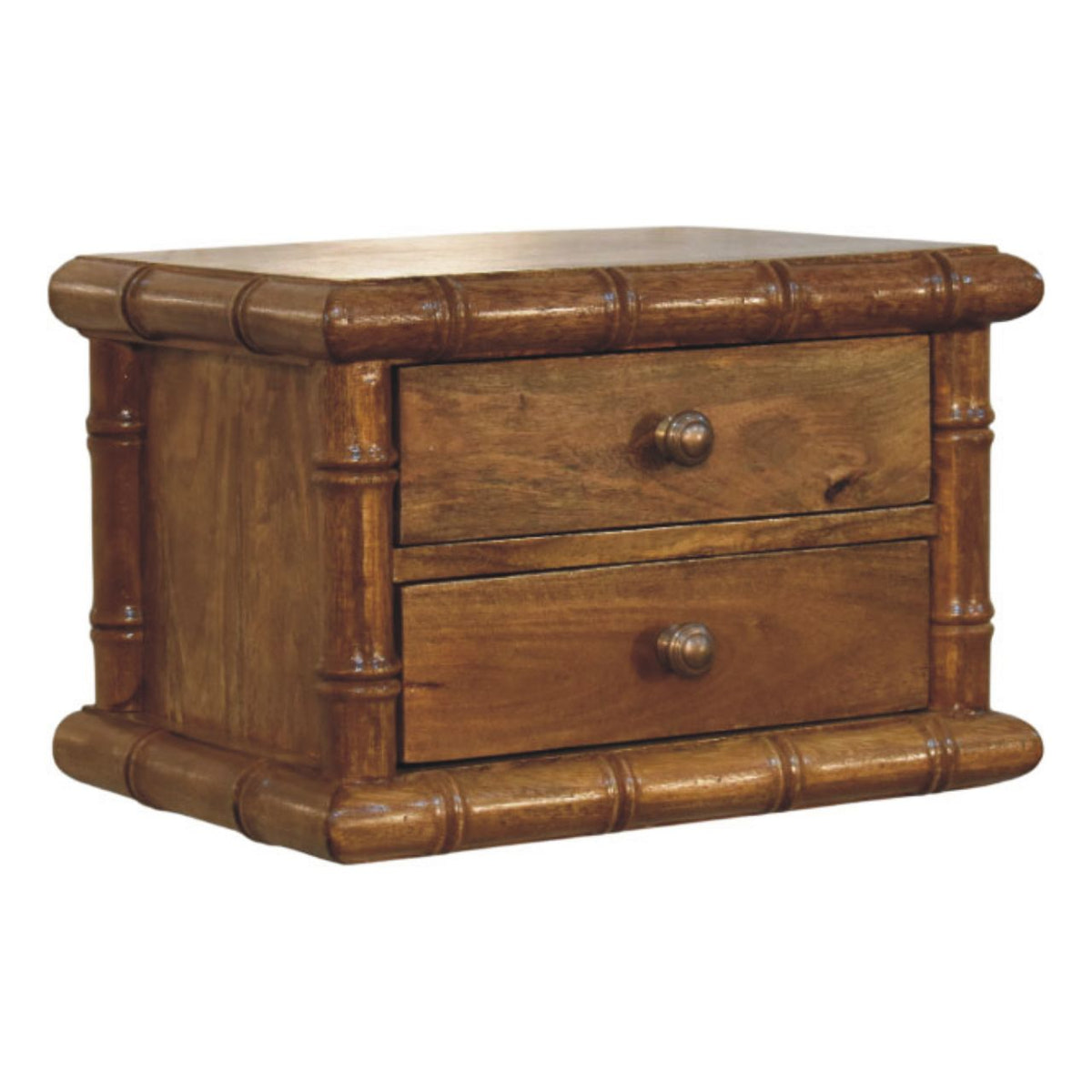 Bamboo Bedside in Amber Oak Finish